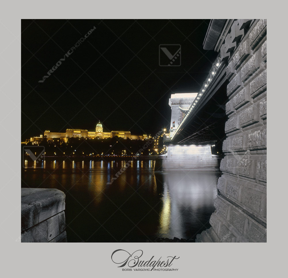 Under Chain bridge in Hungarian city Budapest by Boris Vargovic